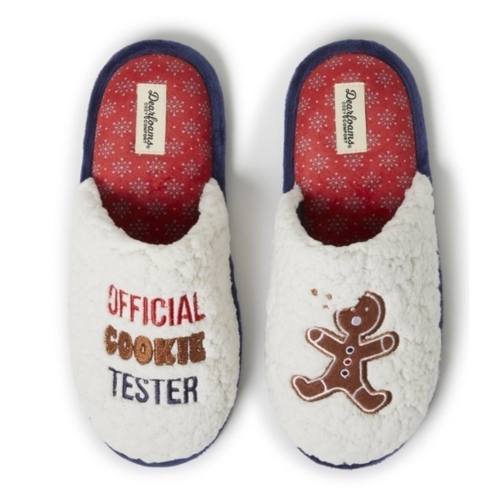 Dearfoams Cozy Comfort Official Cookie Tester Slippers 11-12 XL